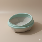 Oval Cat Litter Box with High Rim – Anti-Scatter Open Design