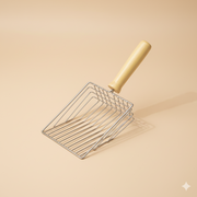 Metal Cat Litter Scoop with Wooden Handle – Durable Easy-Clean Shovel
