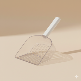 Plastic Cat Litter Scoop with Handle – Lightweight Easy-Sift Cleaning Tool