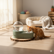 Automatic Gravity Pet Water Dispenser with Anti-Spill Bowl