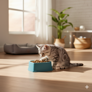 Heart-Shaped Pet Food & Water Bowl – Non-Slip Feeding Dish for Cats & Small Dogs