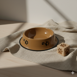 Dog Food & Water Bowl with Non-Slip Base – Durable Feeding Dish for Dogs