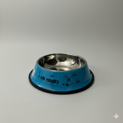 Stainless Steel Dog Bowl with Anti-Slip Base – Printed Feeding Dish for Dogs