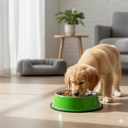 Stainless Steel Dog Bowl with Anti-Slip Base – Green Feeding Bowl for Dogs