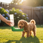 Portable Dog Water Bottle with Flip Bowl – Leak-Proof Travel Water Dispenser for Pets