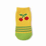 Anti-Slip Dog Socks with Cherry Design – Paw Grip Socks for Indoor Floors (Set of 4)
