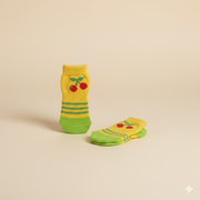 Anti-Slip Dog Socks with Cherry Design – Paw Grip Socks for Indoor Floors (Set of 4)