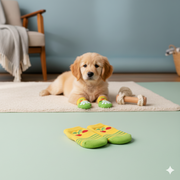 Anti-Slip Dog Socks with Cherry Design – Paw Grip Socks for Indoor Floors (Set of 4)