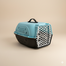Ventilated Pet Carrier with Secure Locking Door & Carry Handle