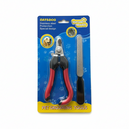 Stainless Steel Pet Nail Clipper & File Set – Safe Grooming Tool for Cats & Dogs