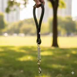 Shock-Absorbing Rope Dog Leash with Spring – Durable Training & Walking Lead