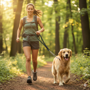 Shock-Absorbing Rope Dog Leash with Spring – Durable Training & Walking Lead