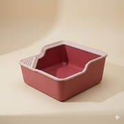 Cat Litter Box with High Sides – Easy-Clean Indoor Kitty Toilet