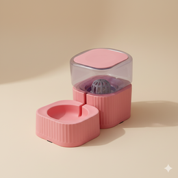 Automatic Gravity Pet Water Dispenser – Anti-Splash Design (Pink)